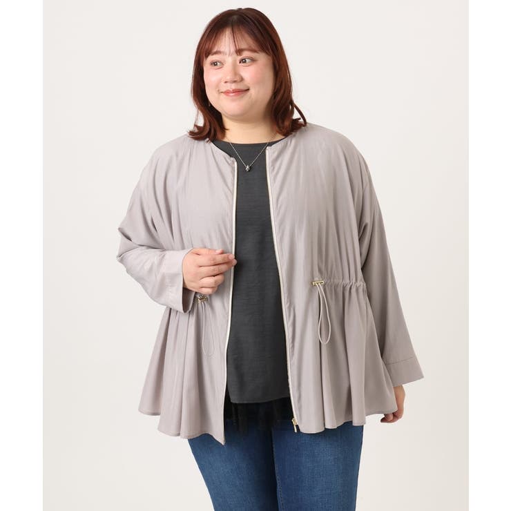 【大きいサイズ】シア―ギャザーブルゾン | eur3 | 詳細画像6 