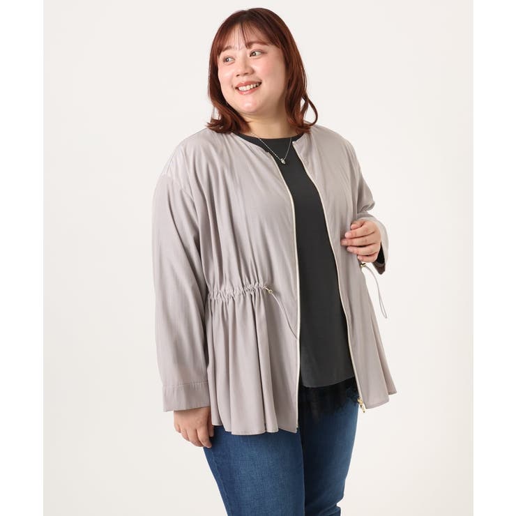 【大きいサイズ】シア―ギャザーブルゾン | eur3 | 詳細画像7 