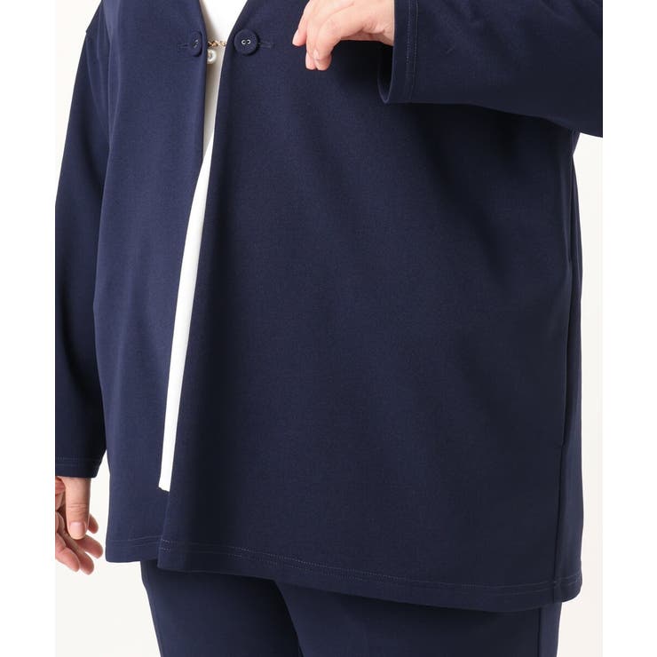 【大きいサイズ 2wayボタン セットアップ対応】カットジョーゼットVネックジャ… | eur3 | 詳細画像12 