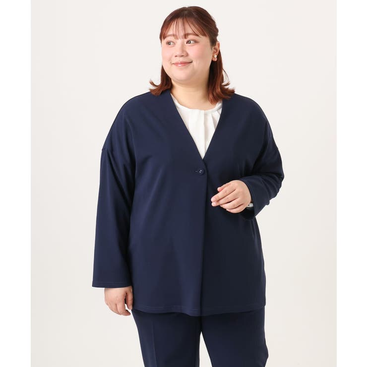 【大きいサイズ 2wayボタン セットアップ対応】カットジョーゼットVネックジャ… | eur3 | 詳細画像20 
