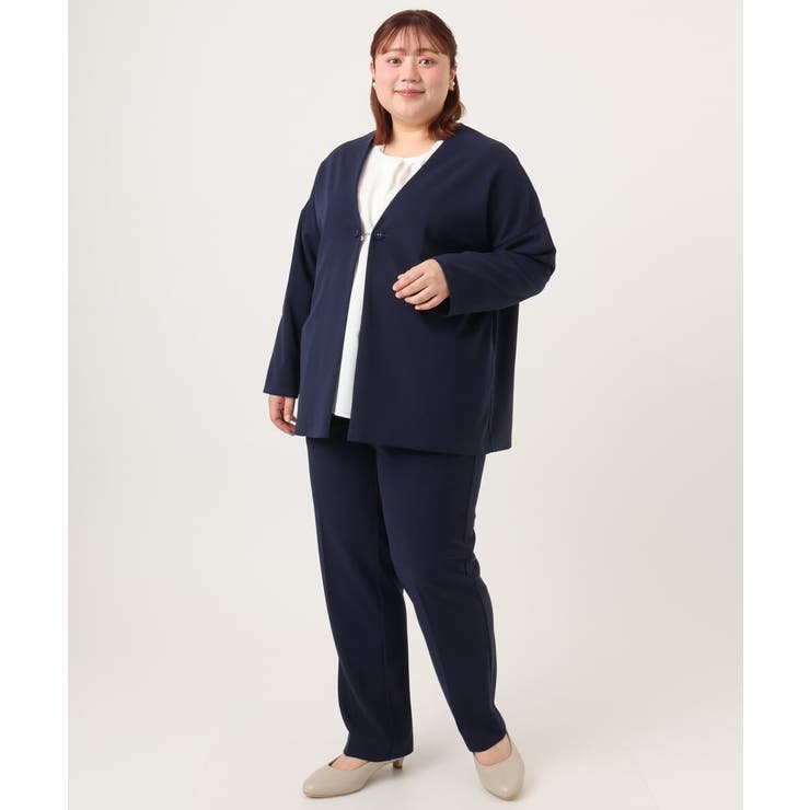 【大きいサイズ 2wayボタン セットアップ対応】カットジョーゼットVネックジャ… | eur3 | 詳細画像23 