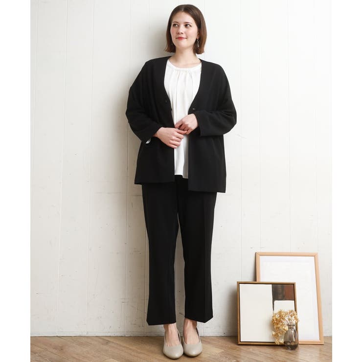 【大きいサイズ 2wayボタン セットアップ対応】カットジョーゼットVネックジャ… | eur3 | 詳細画像28 