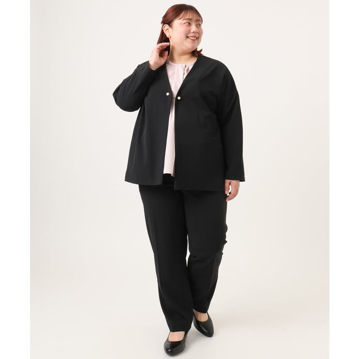 【大きいサイズ 2wayボタン セットアップ対応】カットジョーゼットVネックジャ… | eur3 | 詳細画像34 