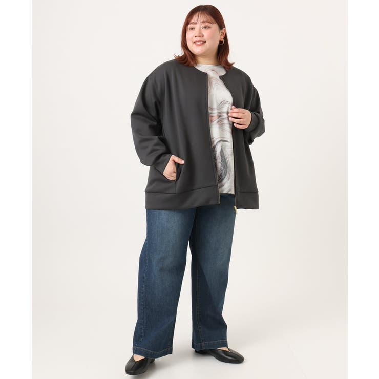 【大きいサイズ】ジップアップブルゾン | eur3 | 詳細画像22 