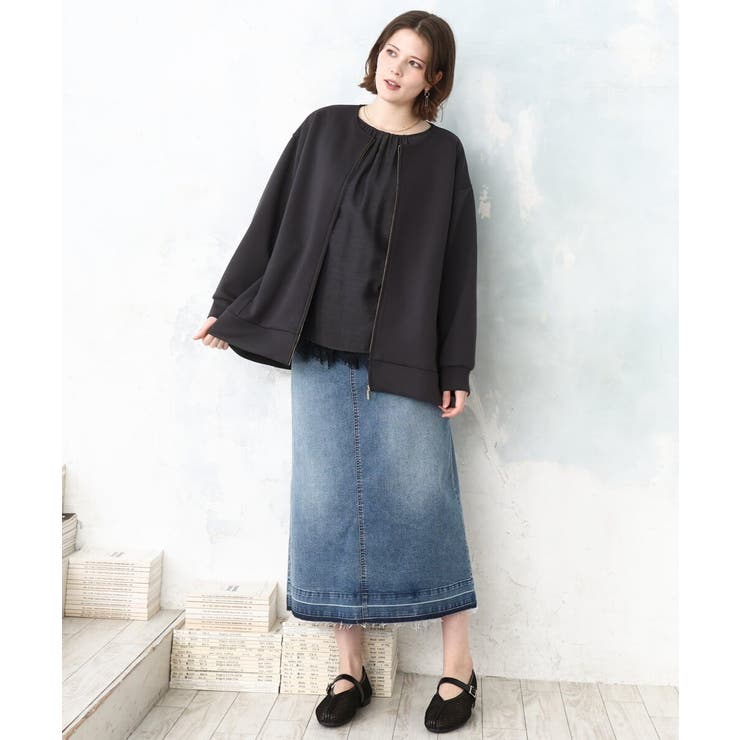 【大きいサイズ】ジップアップブルゾン | eur3 | 詳細画像8 