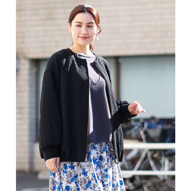 【大きいサイズ】フクレジャカードジャケット | eur3 | 詳細画像23 