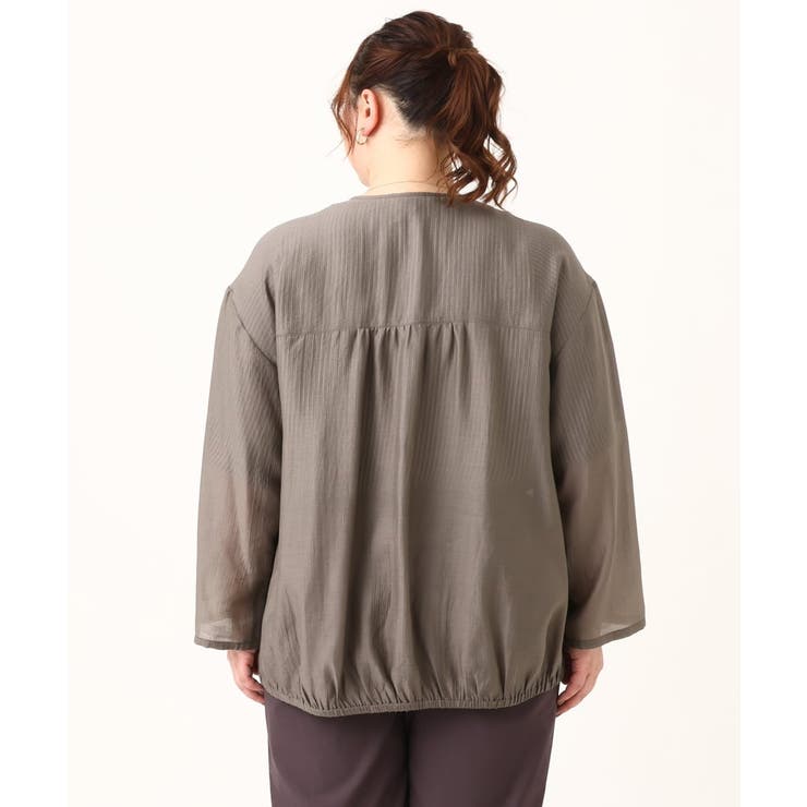 【大きいサイズ/2WAY】シアーライトブルゾン | eur3 | 詳細画像10 