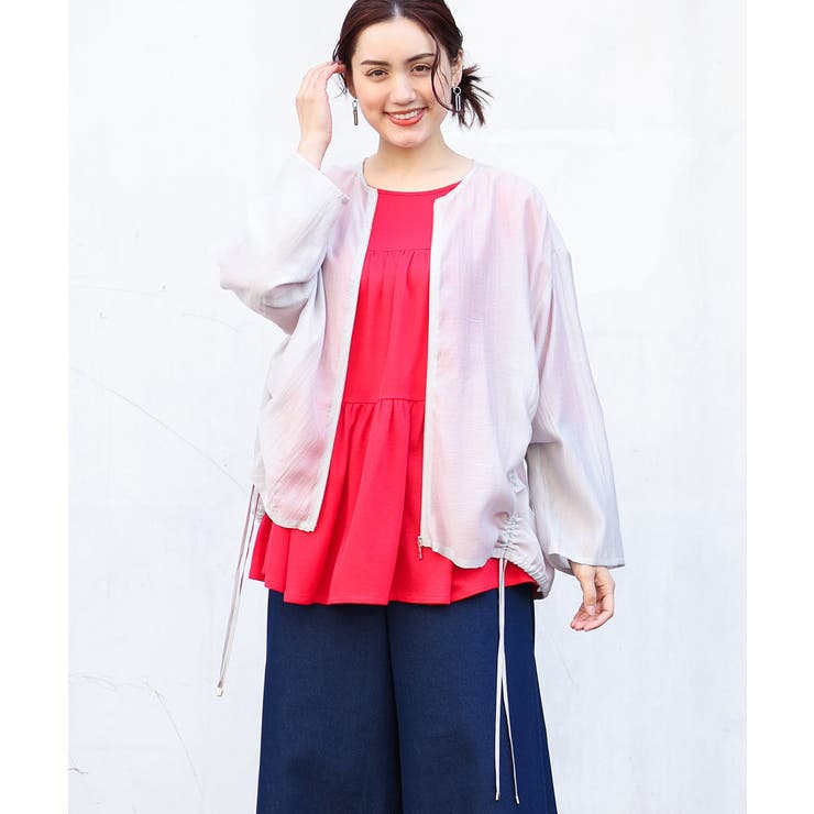 【大きいサイズ/2WAY】シアーライトブルゾン | eur3 | 詳細画像21 