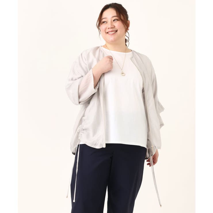 【大きいサイズ/2WAY】シアーライトブルゾン | eur3 | 詳細画像24 