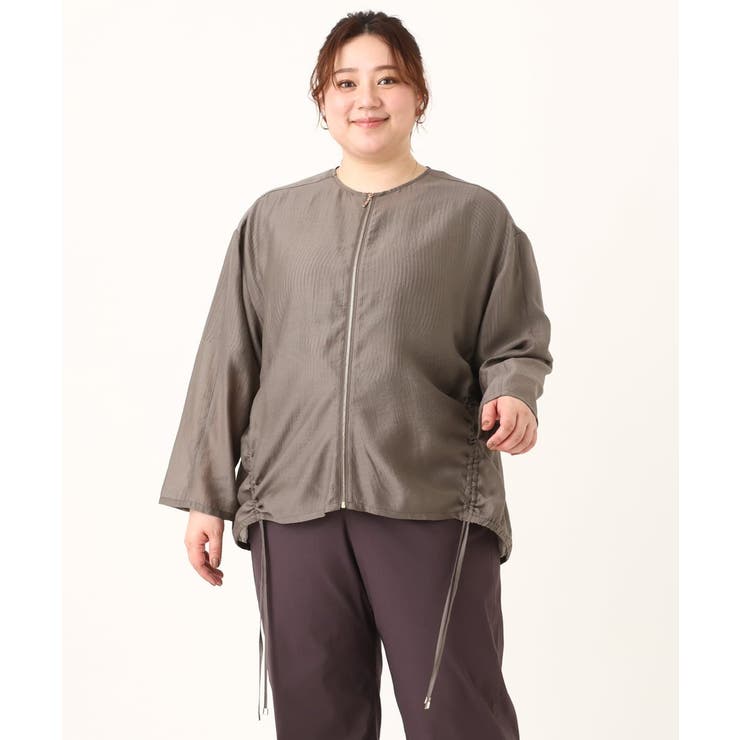 【大きいサイズ/2WAY】シアーライトブルゾン | eur3 | 詳細画像8 