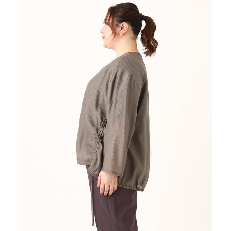 【大きいサイズ/2WAY】シアーライトブルゾン | eur3 | 詳細画像9 