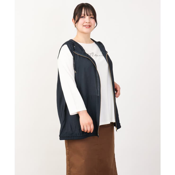 【大きいサイズ】シアーノースリーブフーディー | eur3 | 詳細画像2 