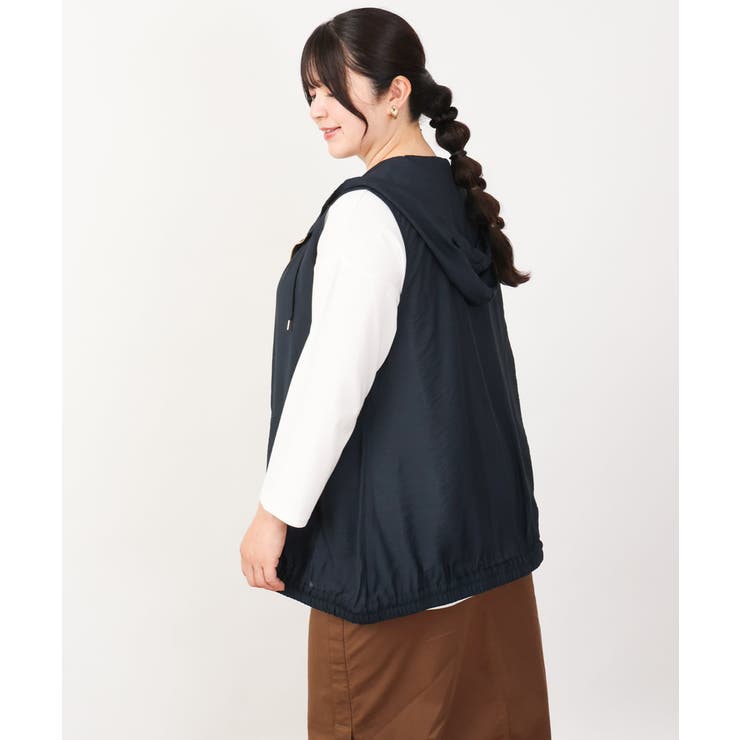 【大きいサイズ】シアーノースリーブフーディー | eur3 | 詳細画像3 