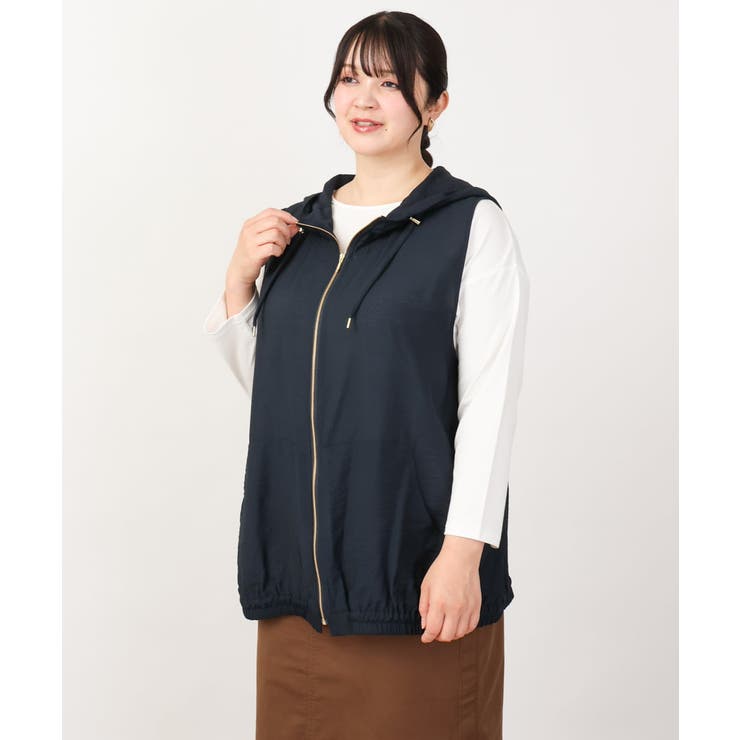 【大きいサイズ】シアーノースリーブフーディー | eur3 | 詳細画像4 