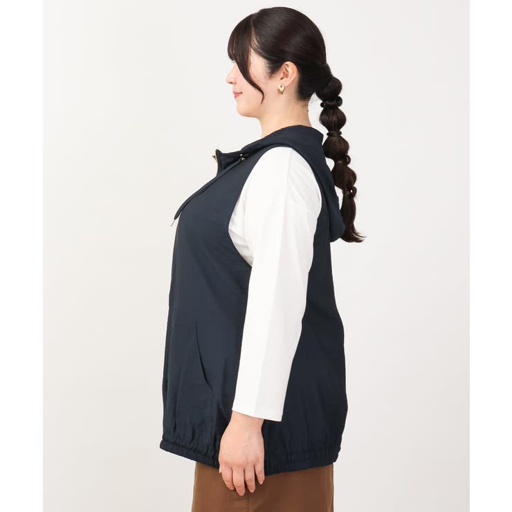 【大きいサイズ】シアーノースリーブフーディー | eur3 | 詳細画像5 