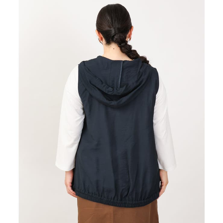 【大きいサイズ】シアーノースリーブフーディー | eur3 | 詳細画像6 