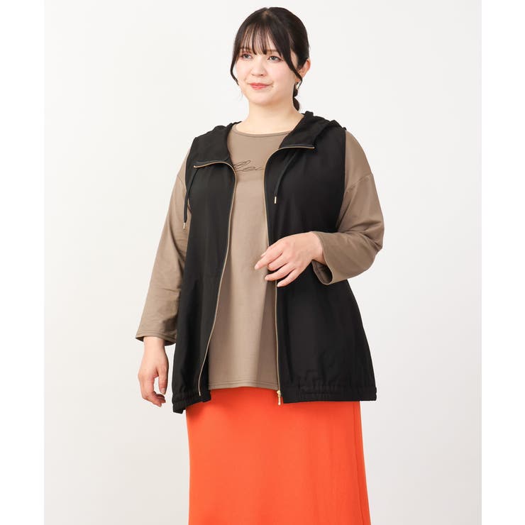 ブラック(94) | 【大きいサイズ】シアーノースリーブフーディー | eur3