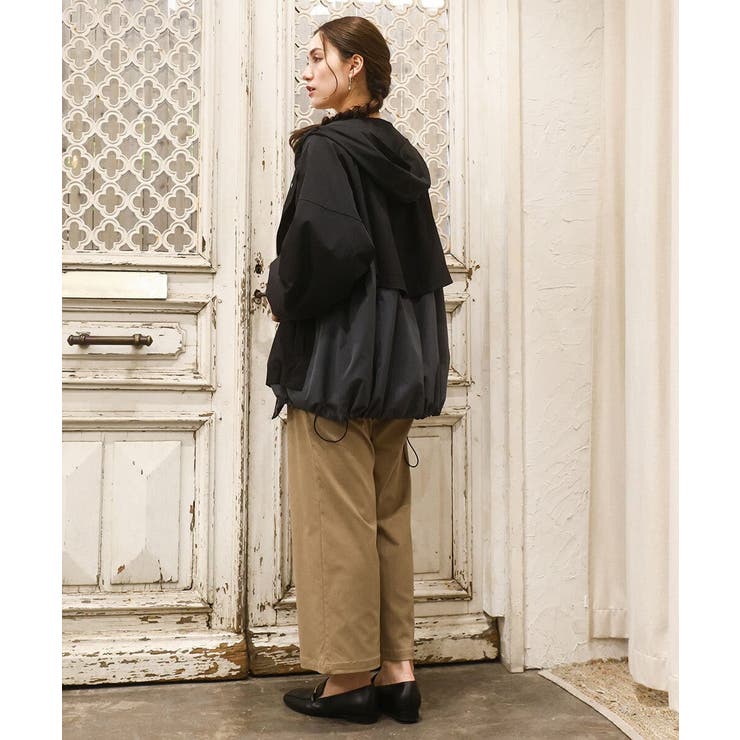 【大きいサイズ】バイカラーフーディーブルゾン | eur3 | 詳細画像34 