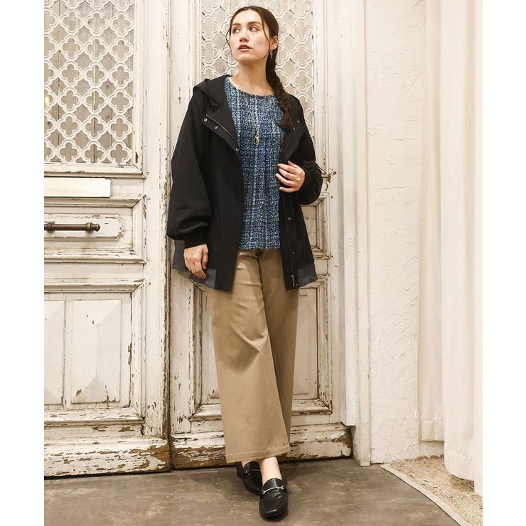 【大きいサイズ】バイカラーフーディーブルゾン | eur3 | 詳細画像36 