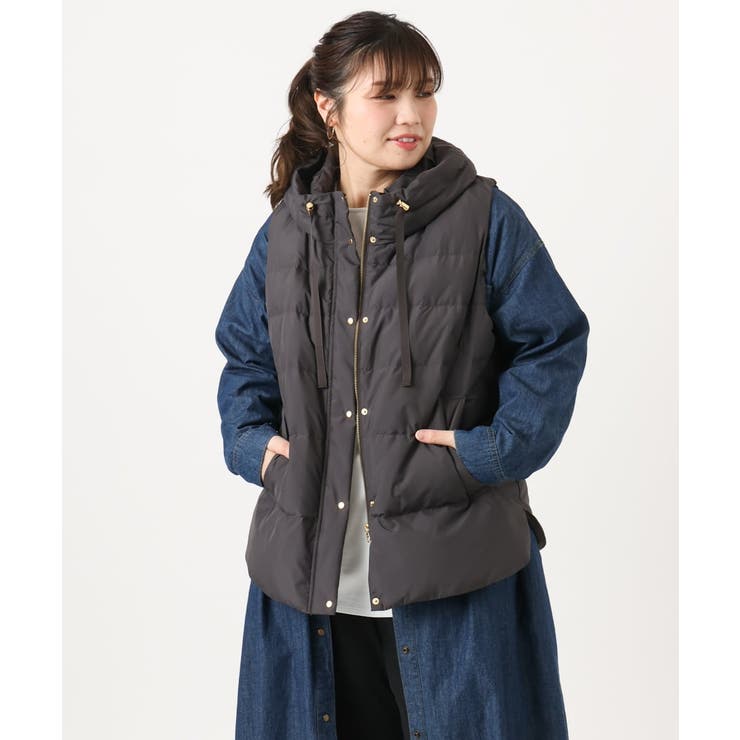 【大きいサイズ】フーディー風ダウンベスト | eur3 | 詳細画像11 