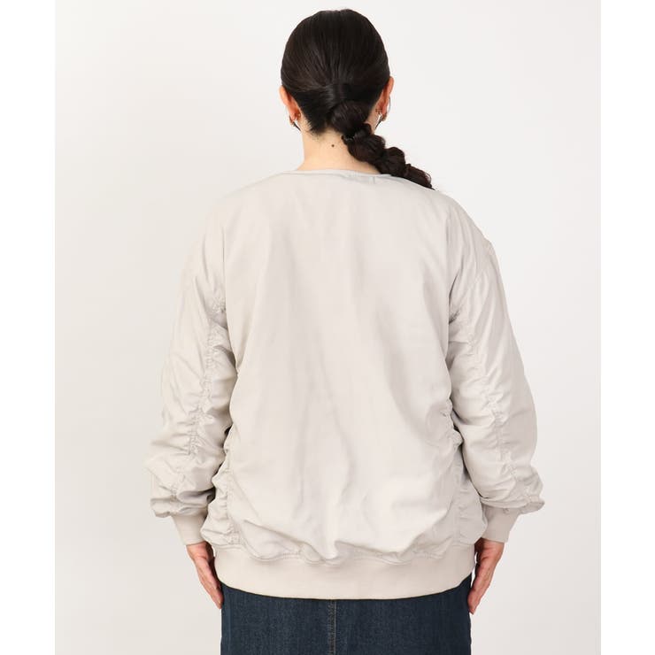 【大きいサイズ】ノーカラーギャザーブルゾン | eur3 | 詳細画像13 