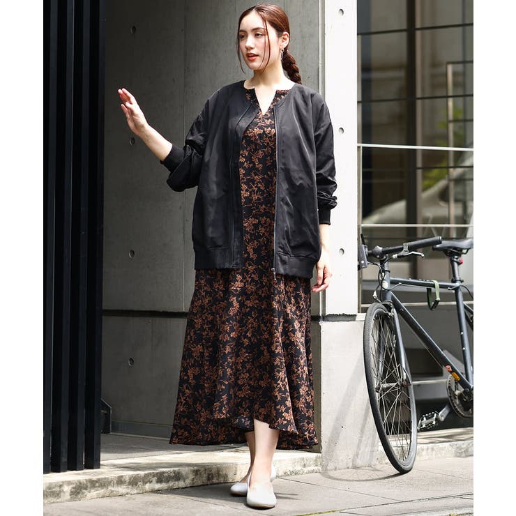 【大きいサイズ】ノーカラーギャザーブルゾン | eur3 | 詳細画像26 