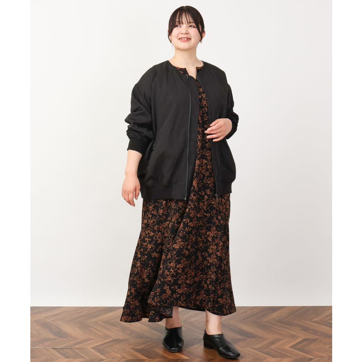 【大きいサイズ】ノーカラーギャザーブルゾン | eur3 | 詳細画像31 