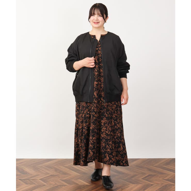 【大きいサイズ】ノーカラーギャザーブルゾン | eur3 | 詳細画像33 