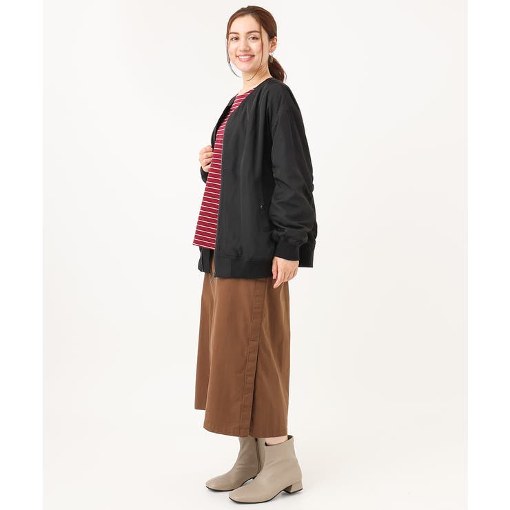 【大きいサイズ】ノーカラーギャザーブルゾン | eur3 | 詳細画像38 