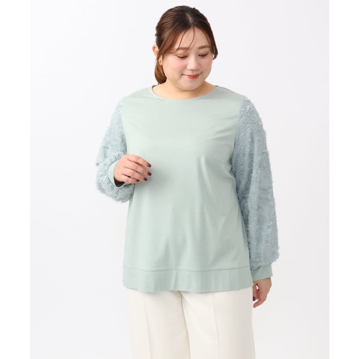 【大きいサイズ】コンビデザイントップス | eur3 | 詳細画像2 