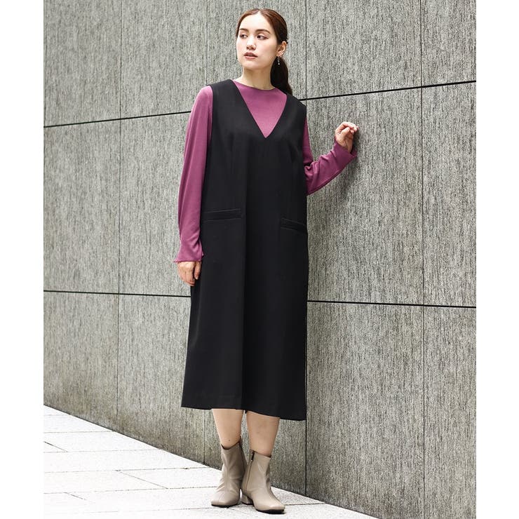 【大きいサイズ】リブジャージー袖ボタンカットソー | eur3 | 詳細画像15 