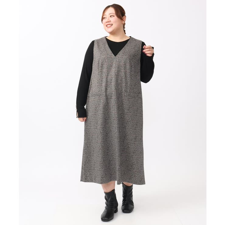 【大きいサイズ】リブジャージー袖ボタンカットソー | eur3 | 詳細画像29 