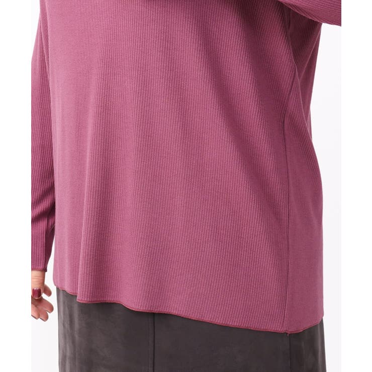 【大きいサイズ】リブジャージー袖ボタンカットソー | eur3 | 詳細画像8 