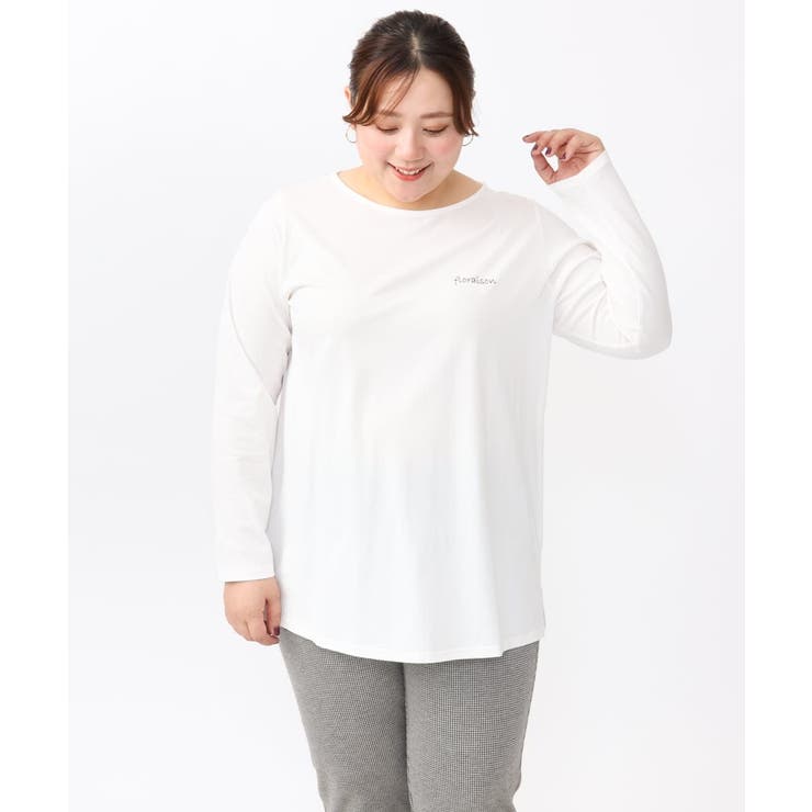 【大きいサイズ】コットンロゴ長袖Tシャツ | eur3 | 詳細画像16 