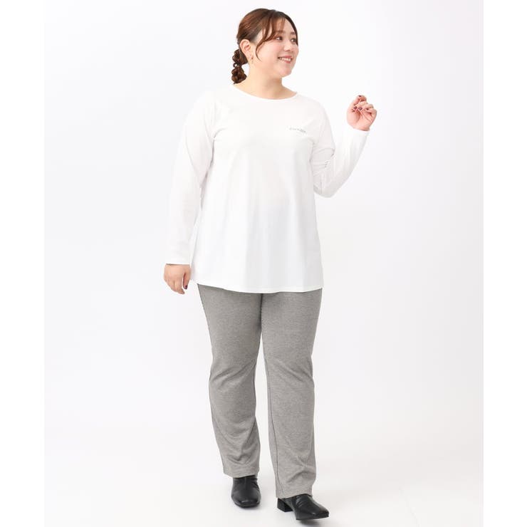 【大きいサイズ】コットンロゴ長袖Tシャツ | eur3 | 詳細画像18 