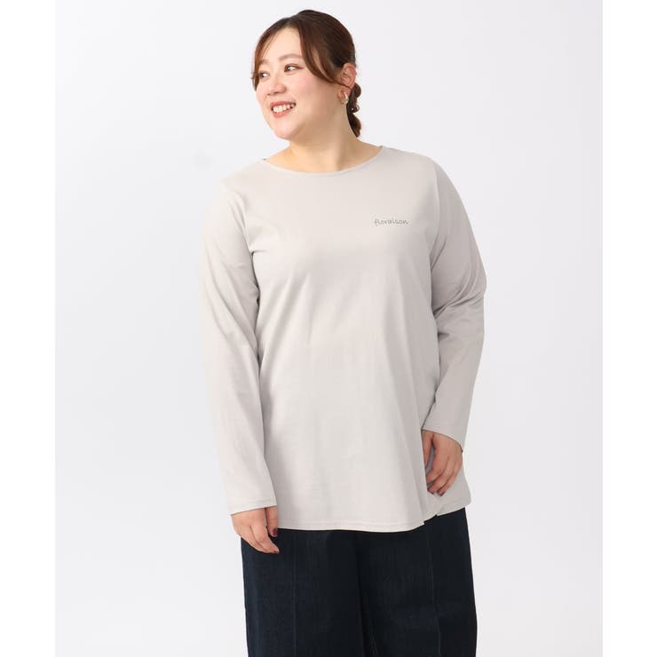 【大きいサイズ】コットンロゴ長袖Tシャツ | eur3 | 詳細画像5 