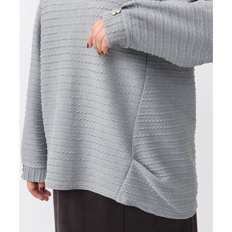 【大きいサイズ】ケーブルジャカードカットソー | eur3 | 詳細画像11 