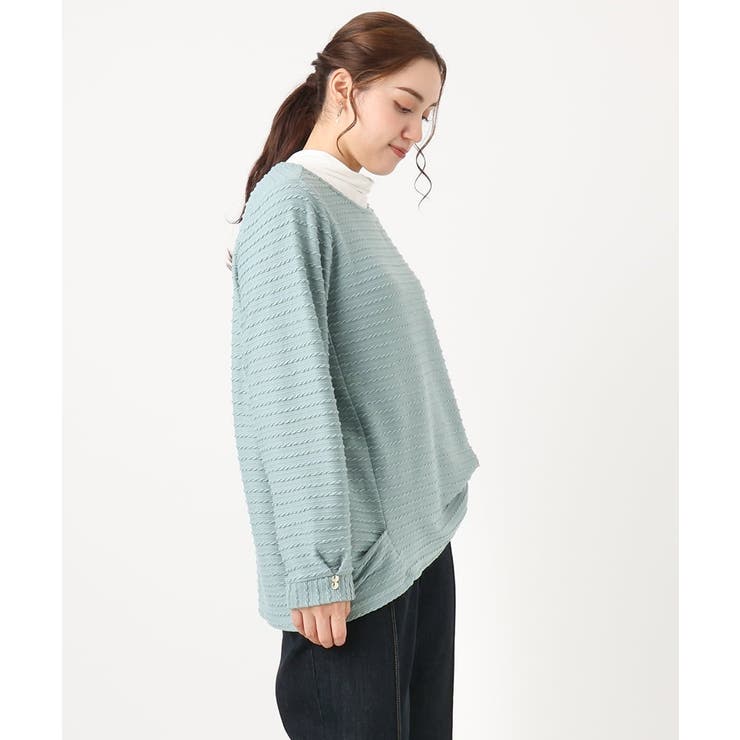 【大きいサイズ】ケーブルジャカードカットソー | eur3 | 詳細画像2 