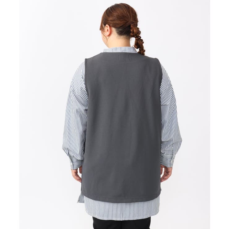 【大きいサイズ/soso×eur3】Vネックベスト | eur3 | 詳細画像5 