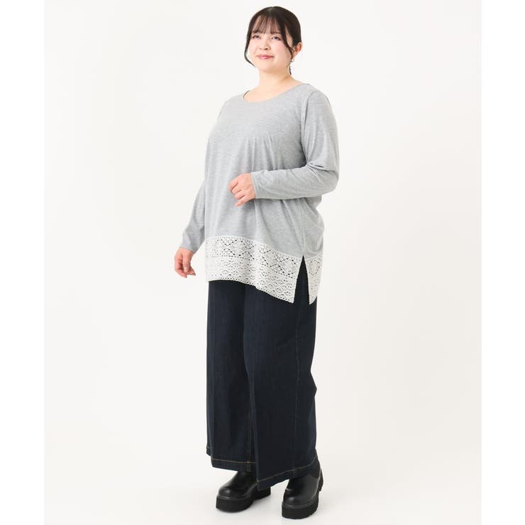 【大きいサイズ】裾レースプルオーバー | eur3 | 詳細画像13 
