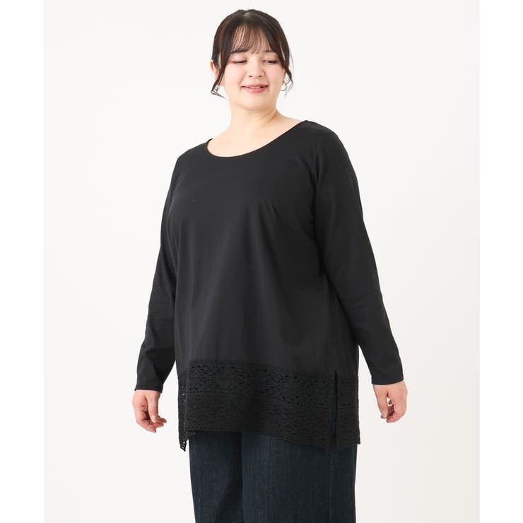 【大きいサイズ】裾レースプルオーバー | eur3 | 詳細画像16 