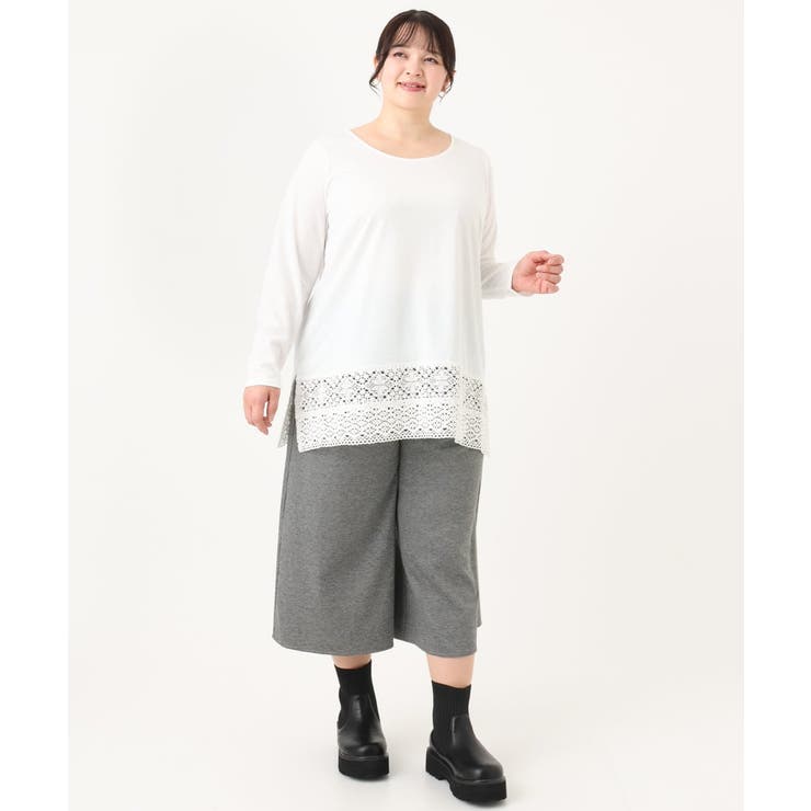 【大きいサイズ】裾レースプルオーバー | eur3 | 詳細画像4 