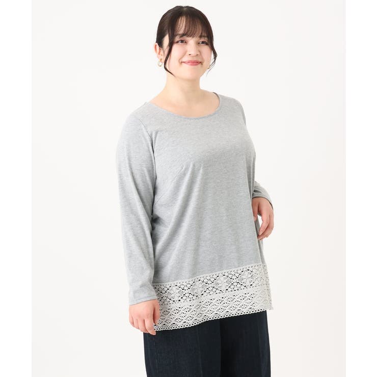 【大きいサイズ】裾レースプルオーバー | eur3 | 詳細画像6 