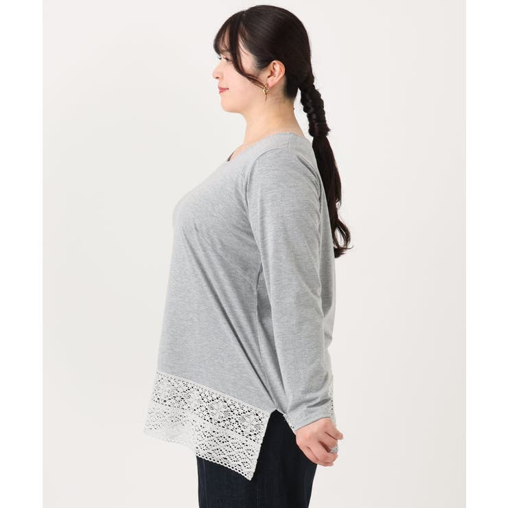 【大きいサイズ】裾レースプルオーバー | eur3 | 詳細画像7 