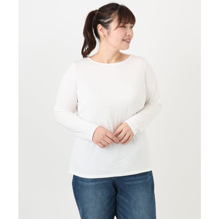 【大きいサイズ】Uネック長袖カットソー | eur3 | 詳細画像2 