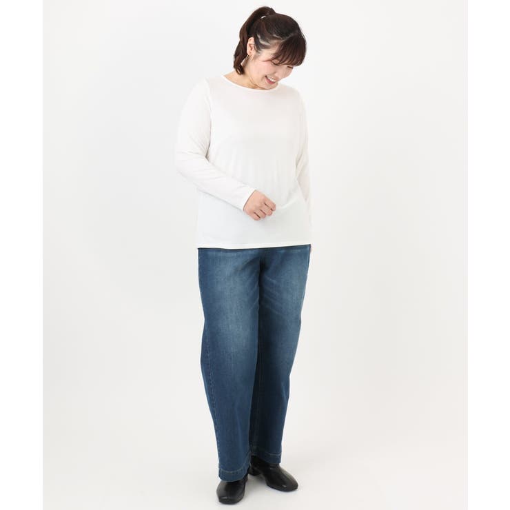 【大きいサイズ】Uネック長袖カットソー | eur3 | 詳細画像5 