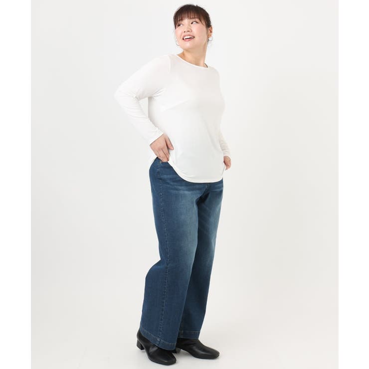 【大きいサイズ】Uネック長袖カットソー | eur3 | 詳細画像6 