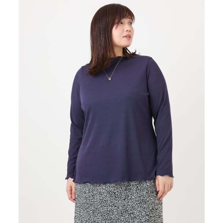 【大きいサイズ】メローリブカットソ | eur3 | 詳細画像2 