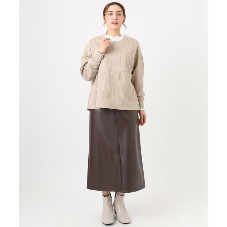 【大きいサイズ】フクレジャカードトップス | eur3 | 詳細画像13 