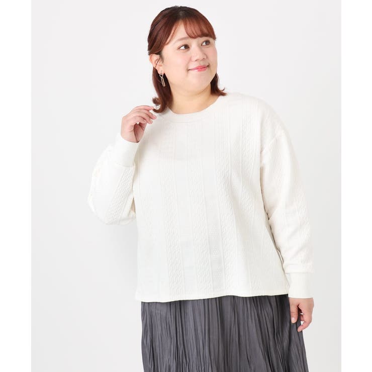 【大きいサイズ】フクレジャカードトップス | eur3 | 詳細画像17 